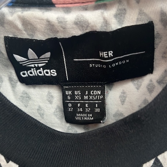 Adidas Originals x HER Studio London Floral Cropped Cotton Top - Picture 4 of 4